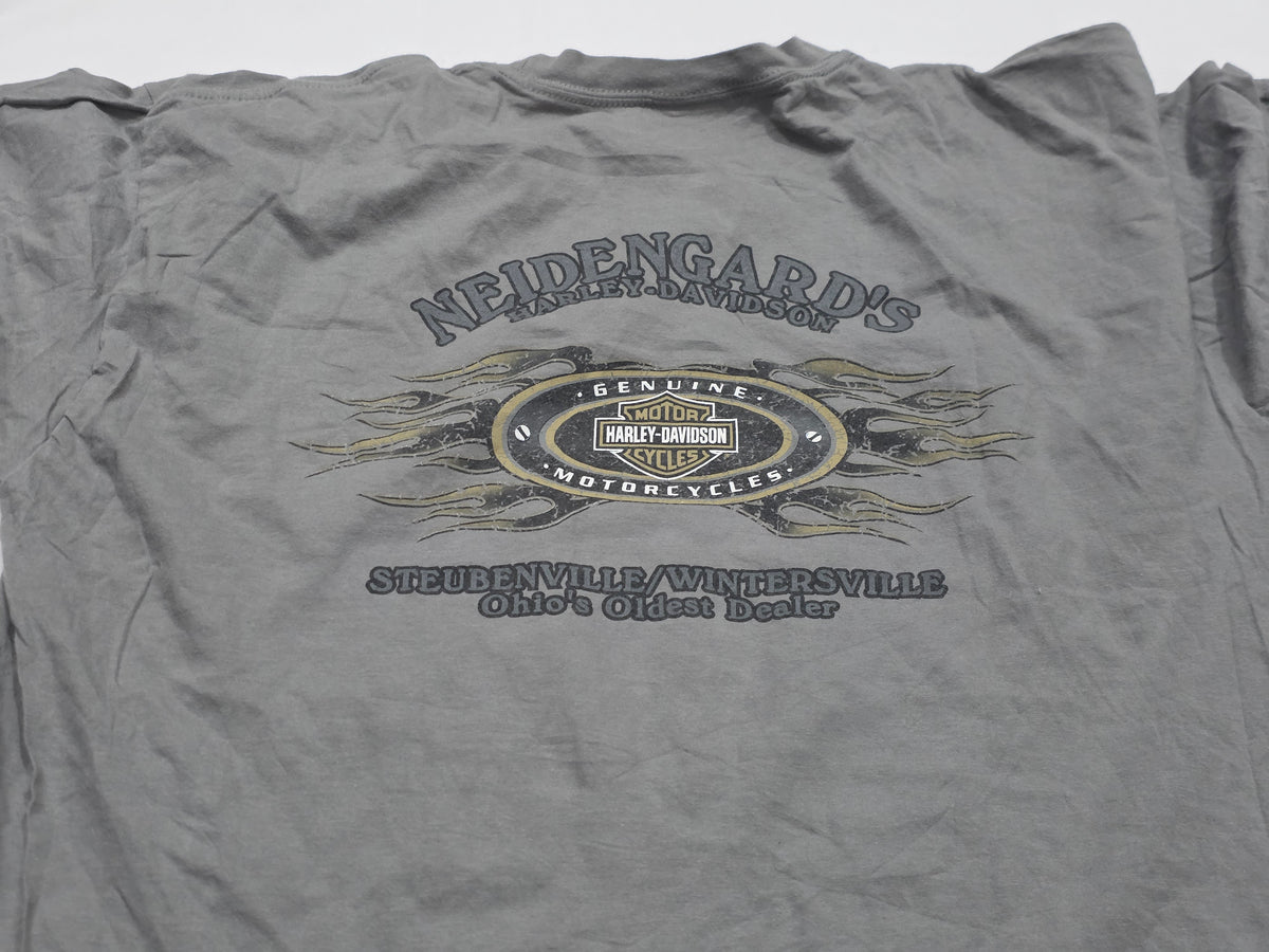 Playera Harley Davidson Xgrande Xl Gris Navidad (Usado)