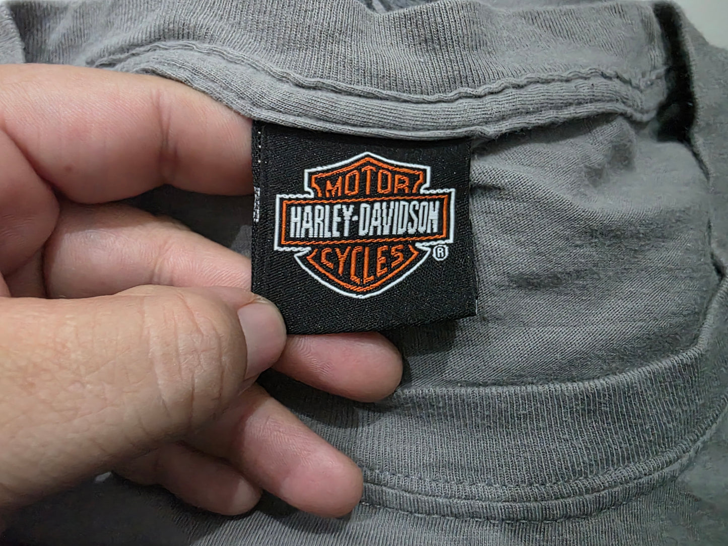 Playera Harley Davidson Xgrande Xl Gris Navidad (Usado)