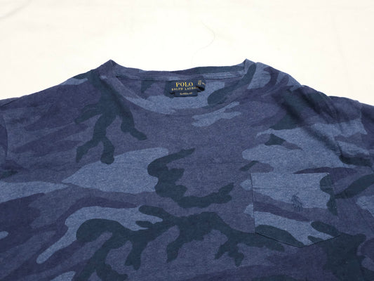 Playera Ralph Lauren Xgrande Xl Classic Fit Azul Camuflaje (Usado)