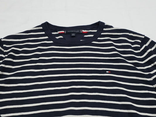 Sueter Tommy Hilfiger Xgrande Xl Azul Y Blanco Lineas (Usado)