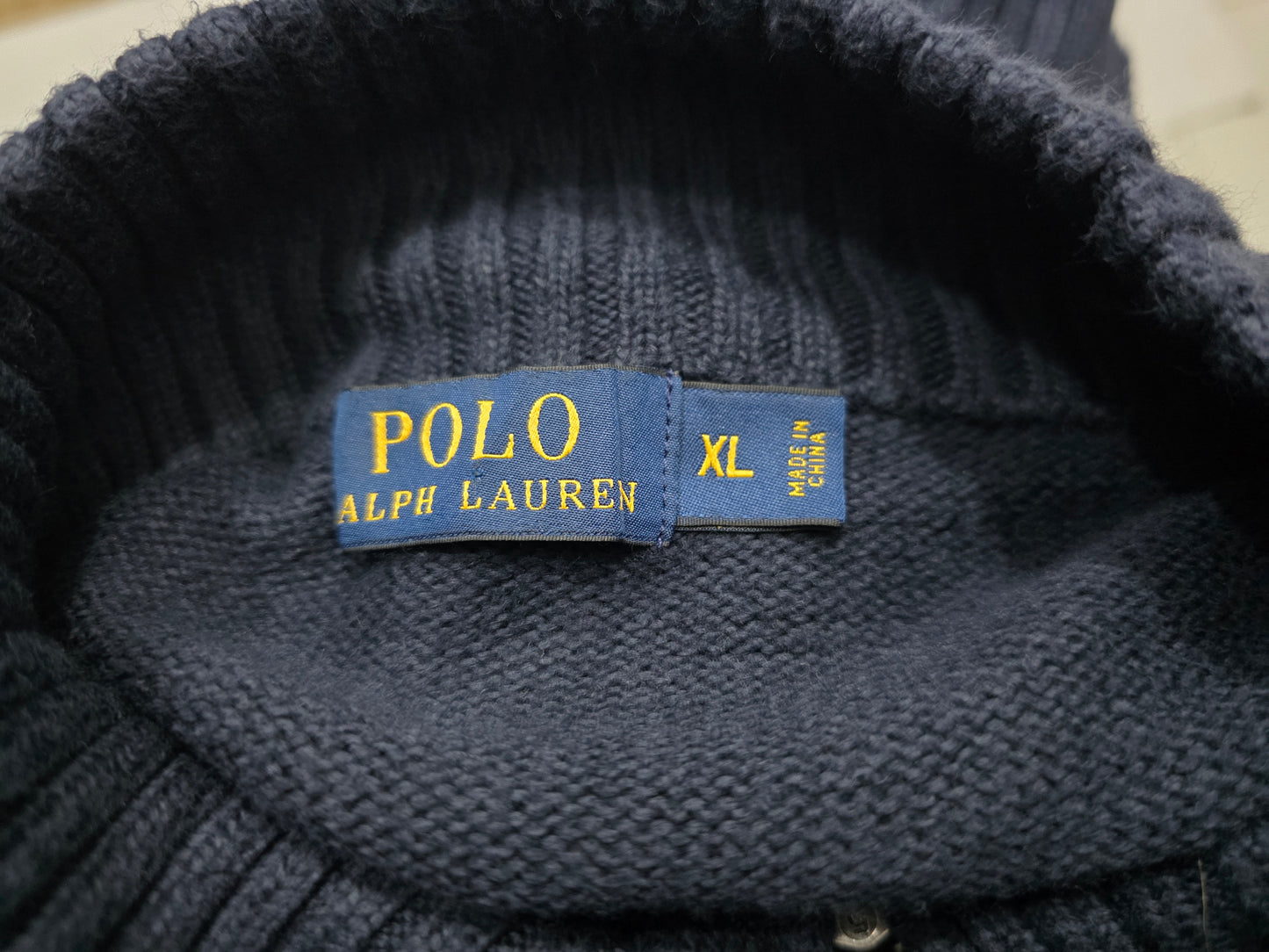 Sueter Ralph Lauren Xgrande Xl Azul Pony Rojo Cierre Corto (Usado)