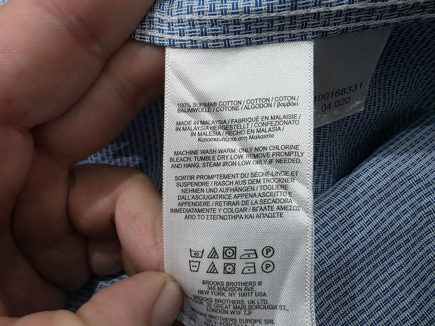 Camisa Brooks Brothers 2xl 18 36-37 Azul Claro (Usado)