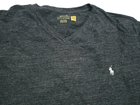 Playera Ralph Lauren 1xb Gris Oscuro Pony Blanco (Usado)