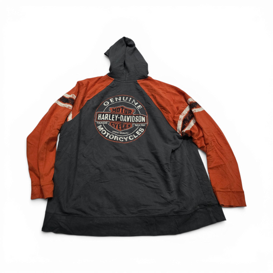 Sudadera Harley Davidson 3xl Gris Y Naranja (Usado)