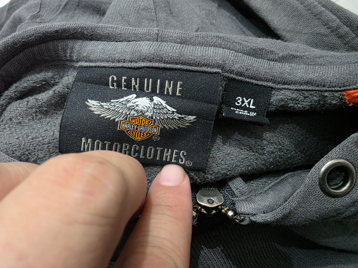 Sudadera Harley Davidson 3xl Gris Y Naranja (Usado)