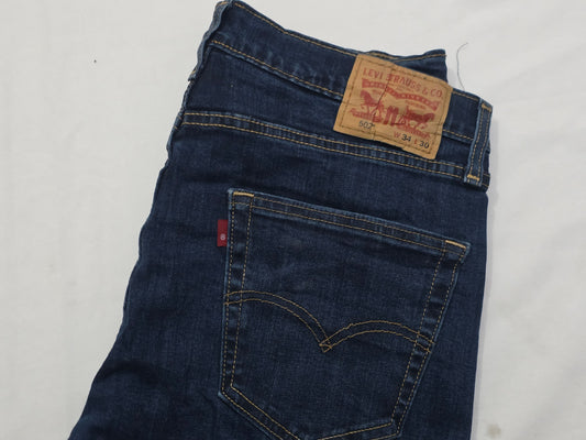 Pantalon Recto Levis 502 34x30 Azul Marino