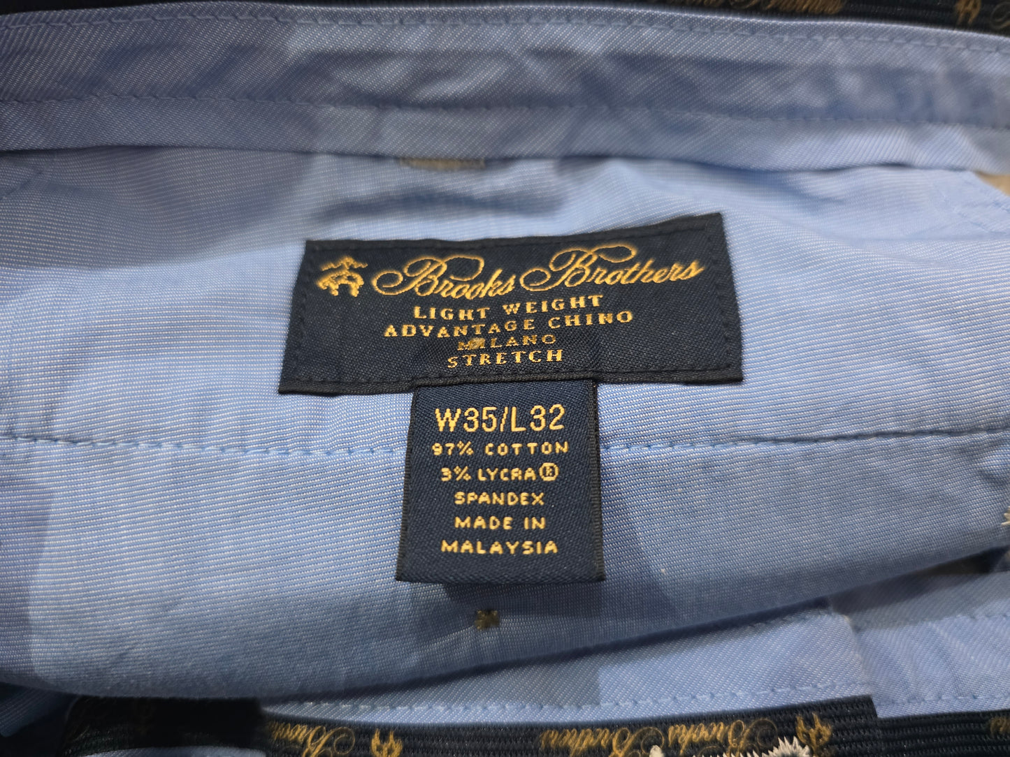 Pantalon Recto Stretch Brooks Brothers 35x32 Beige