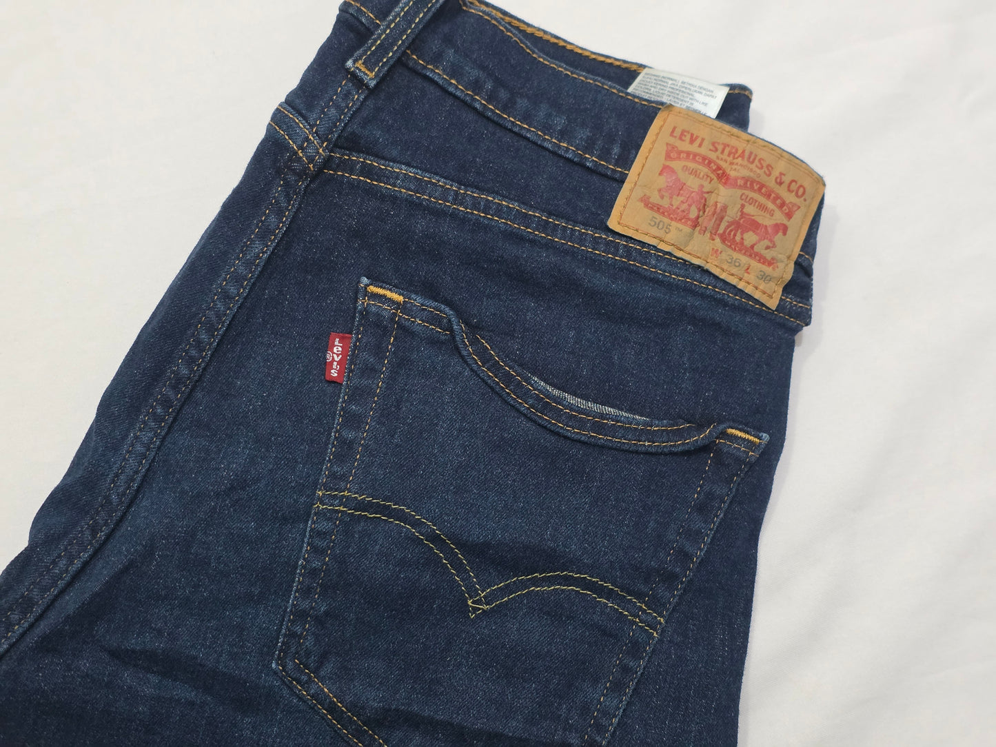Pantalon Recto Levis 505 36x30 Azul Marino