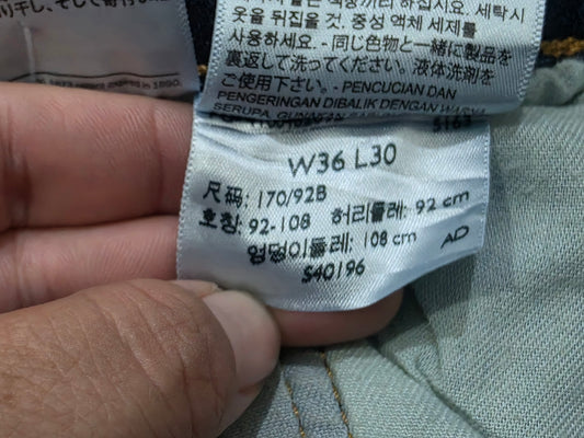 Pantalon Recto Levis 505 36x30 Azul Marino