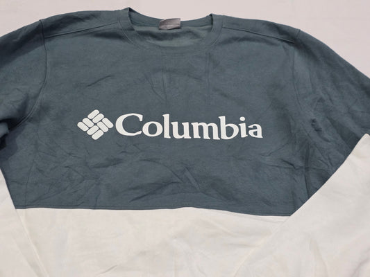 Sudadera Columbia Grande L Blanco Con Verde