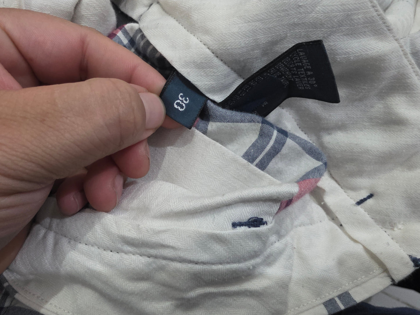 Bermuda Ralph Lauren Talla 30 Cuadro Azul Y Rojo