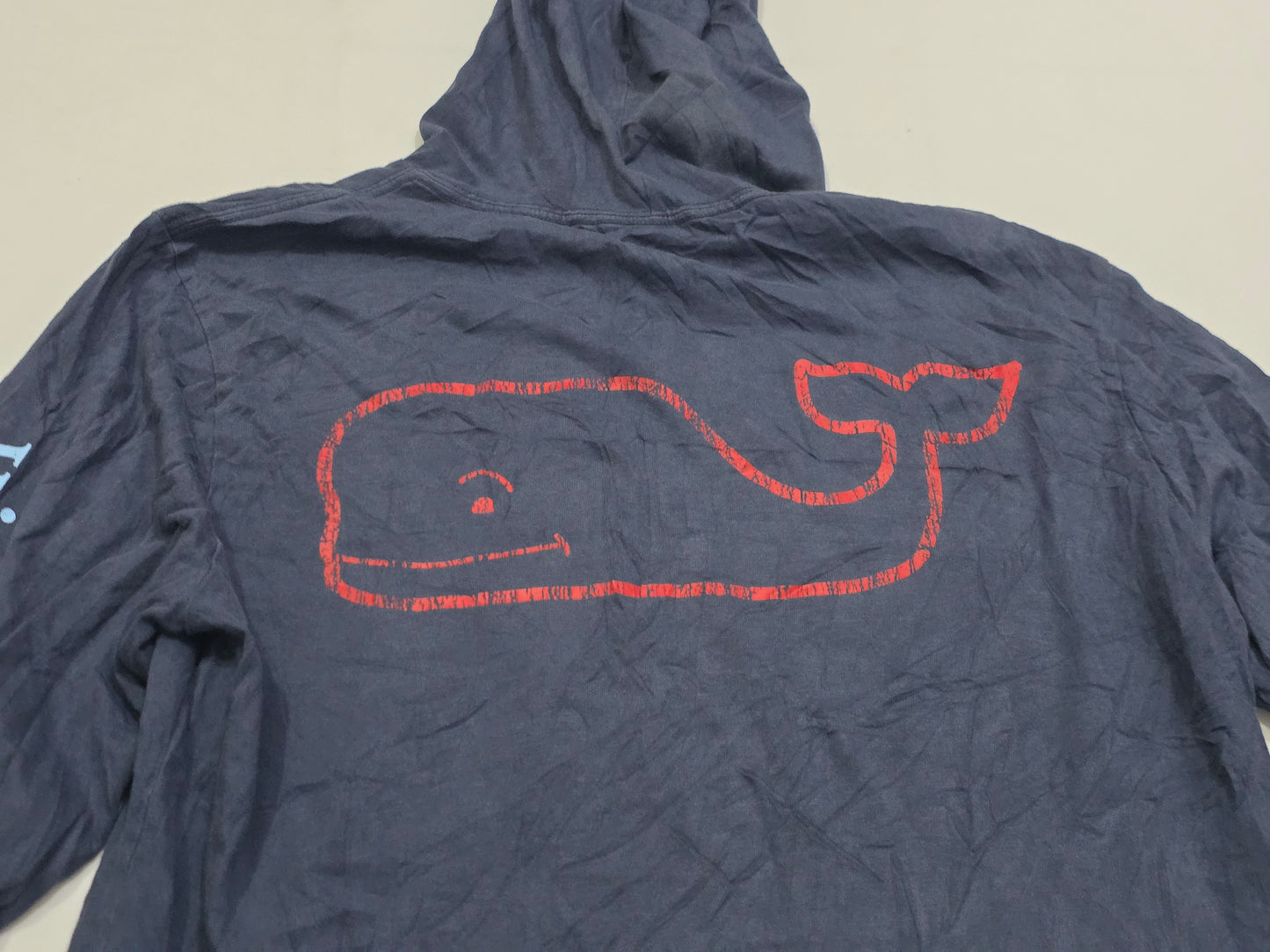 Playera Con Gorro Vineyard Vines Mediana M Azul Manga Larga