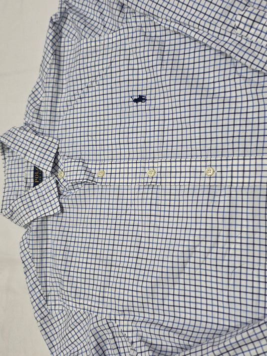 Camisa Ralph Lauren Mediana M Cuadro Blanco