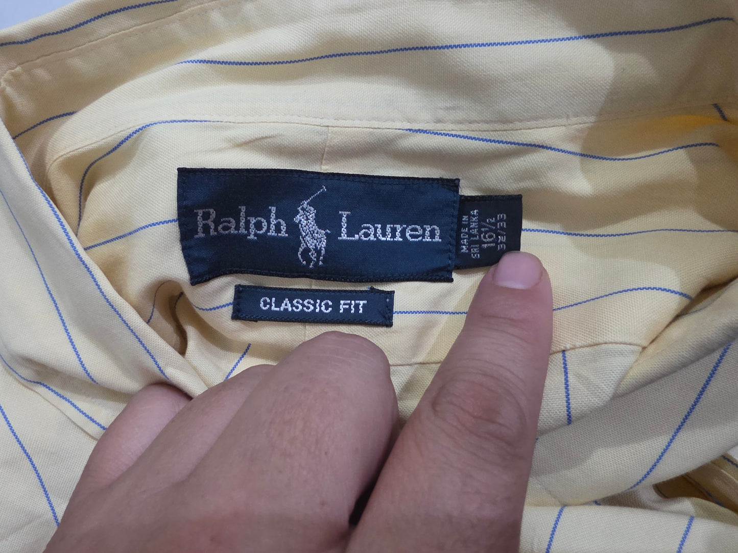 Camisa Ralph Lauren Grande L Amarillo Lineas