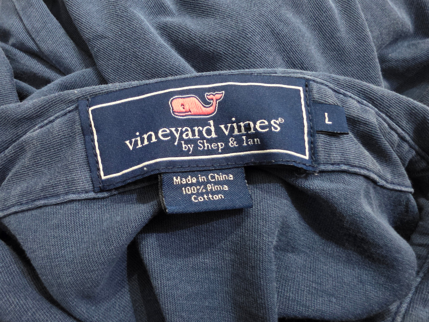 Playera Polo Vineyard Vines Grande L Azul Deslavado