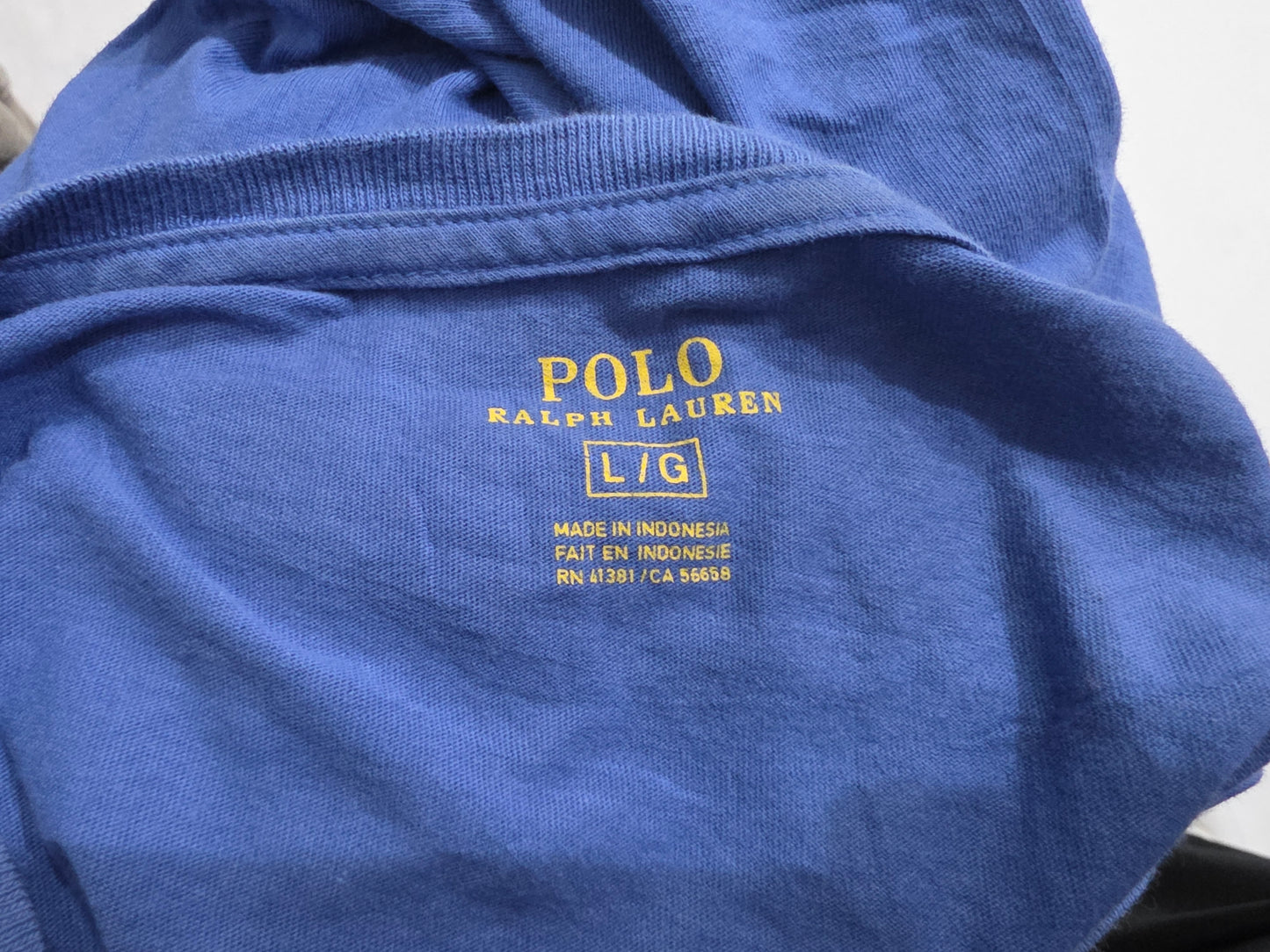 Playera Ralph Lauren Grande L Azul Pony Rosa