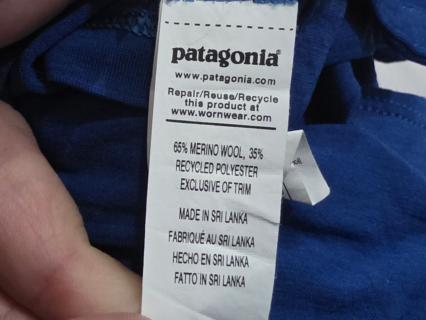 Playera Patagonia Grande L Azul