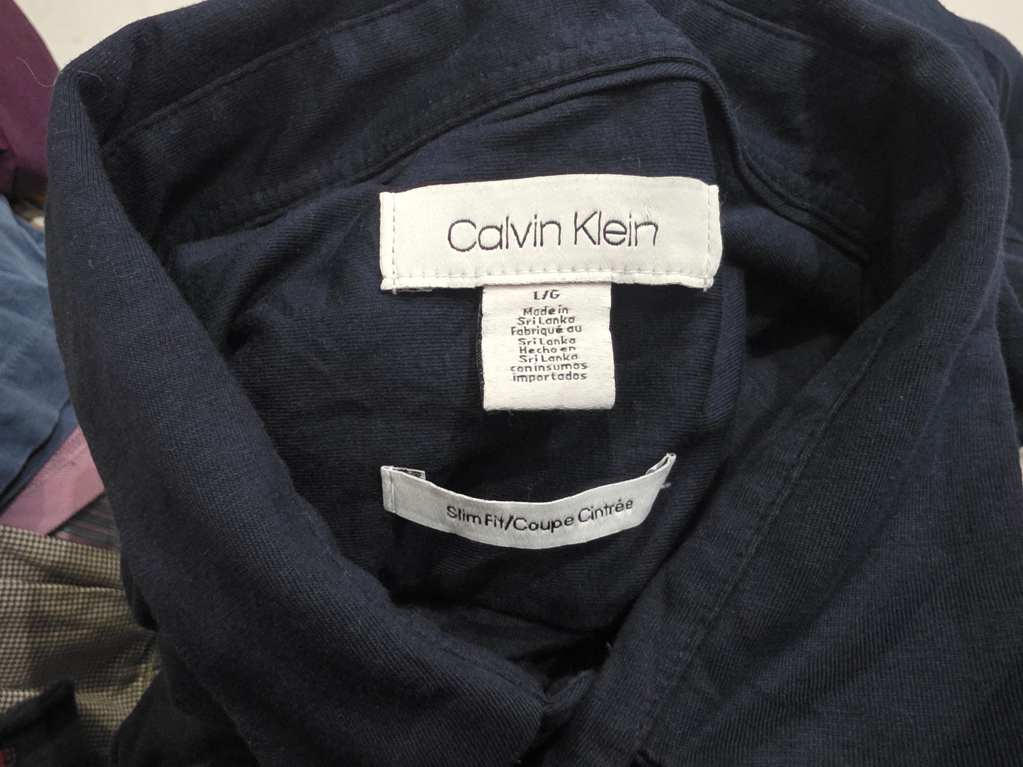 Camisa Calvin Klein Grande L Azul Oscuro
