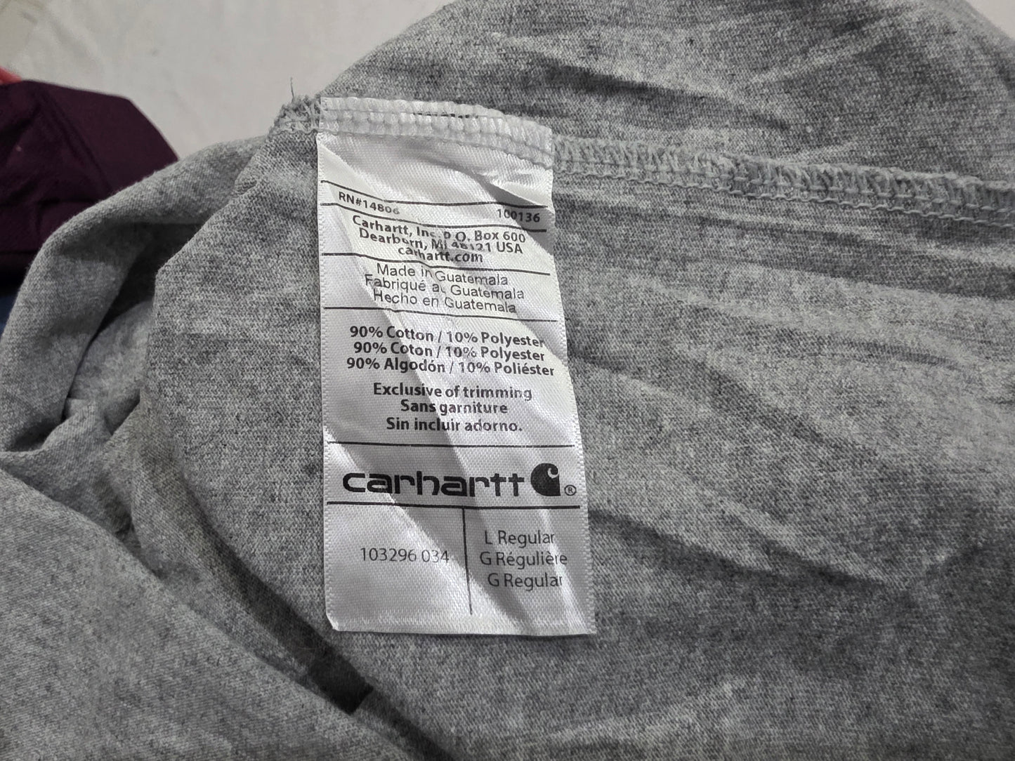 Playera Relaxed Fit Carhartt Grande L Gris