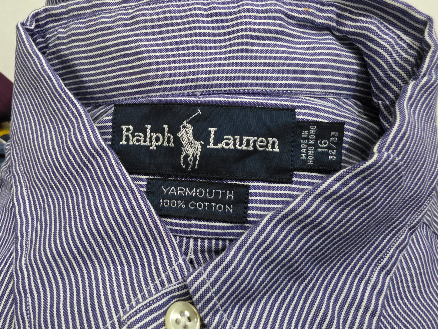 Camisa Ralph Lauren Grande L Lineas Morada