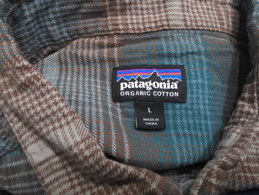 Camisa Patagonia Grande L Cuadro Cafe Y Verde Franela