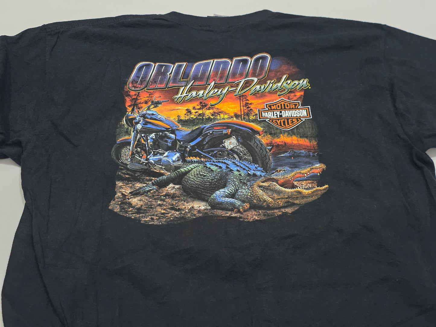 Playera Harley Davidson Xgrande Xl Negro Orlando Florida