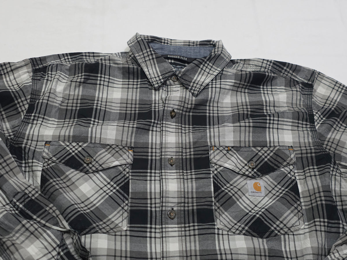 Camisa Carhartt Xgrande Xl Cuadro Negro Y Gris