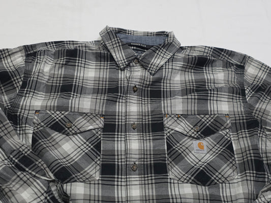 Camisa Carhartt Xgrande Xl Cuadro Negro Y Gris
