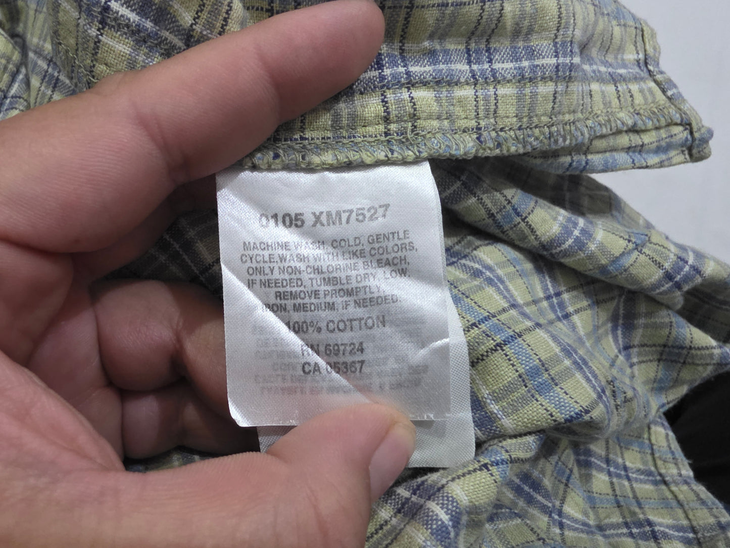 Camisa Columbia 2xl Cuadro Verde Y Azul Manga Corta
