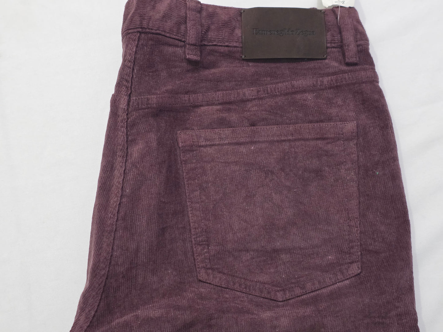 Pantalon Recto Pana Zegna 38 Vino