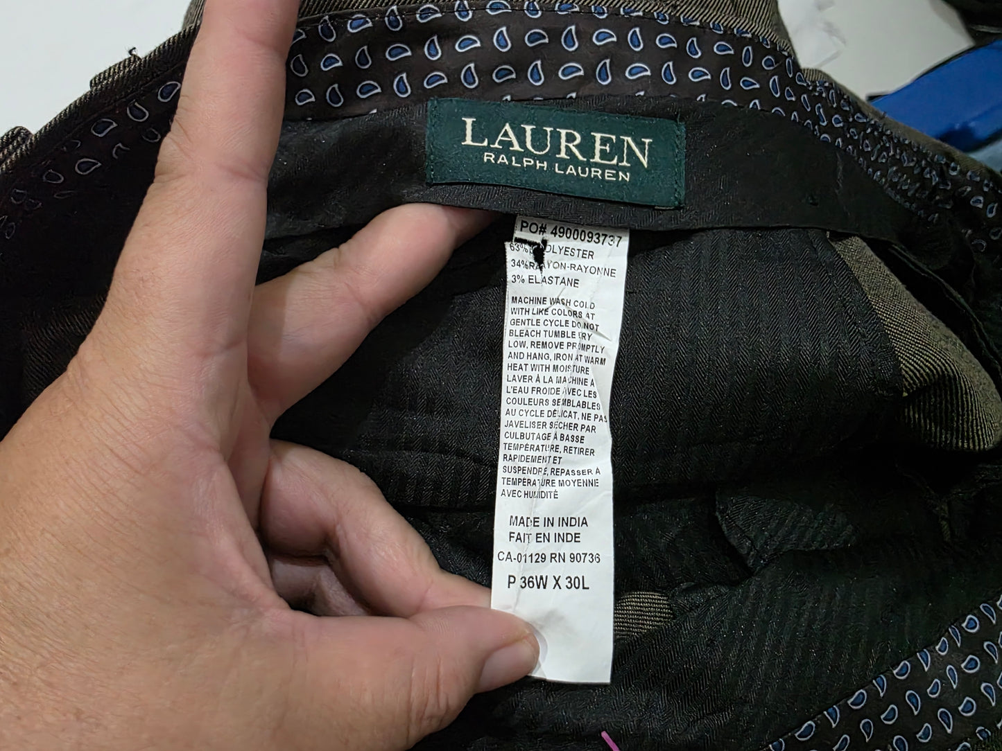 Pantalon Ralph Lauren 36x30 Recto Verde