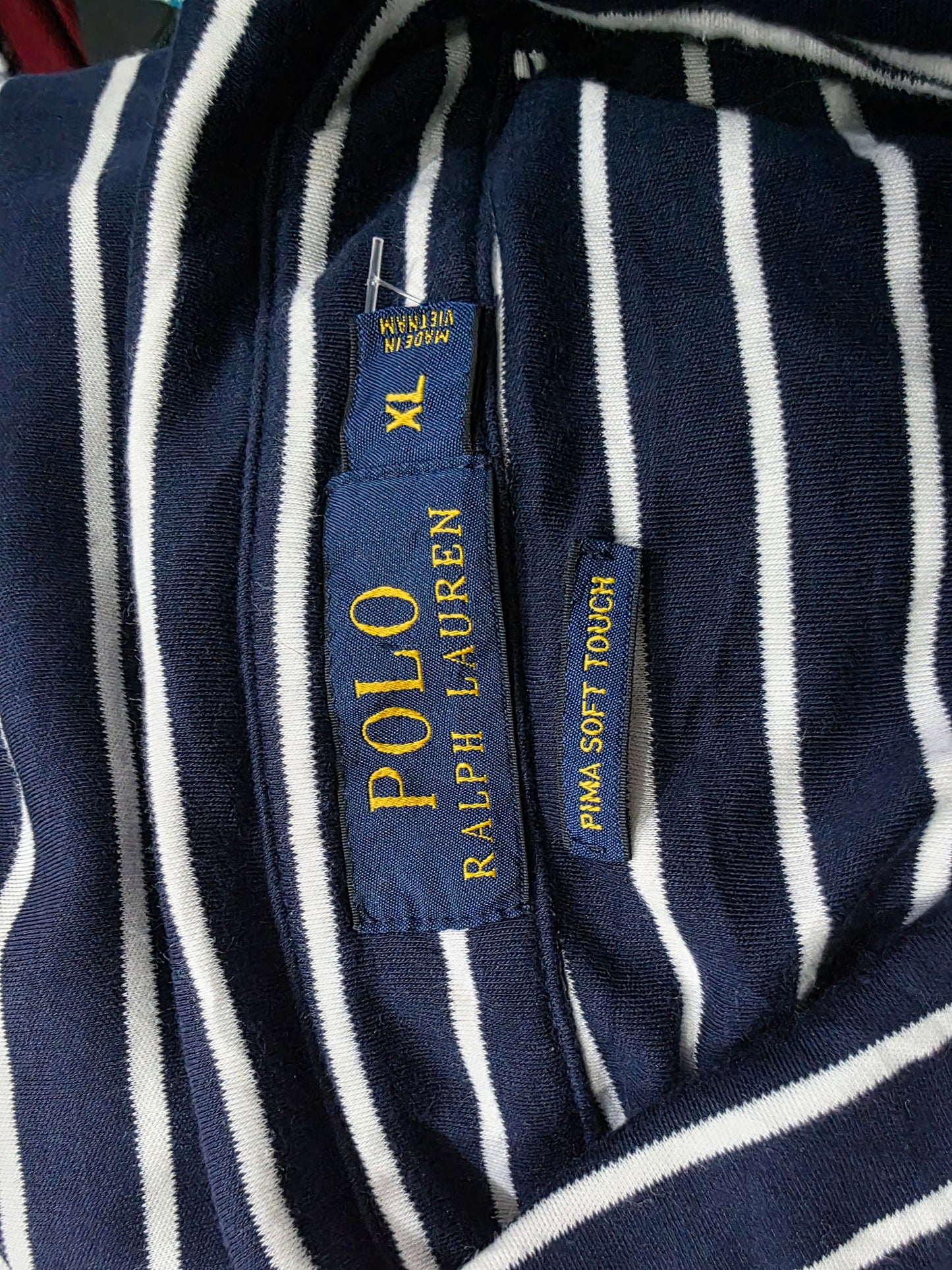 Playera Polo Ralph Lauren Xgrande Xl Azul Lineas