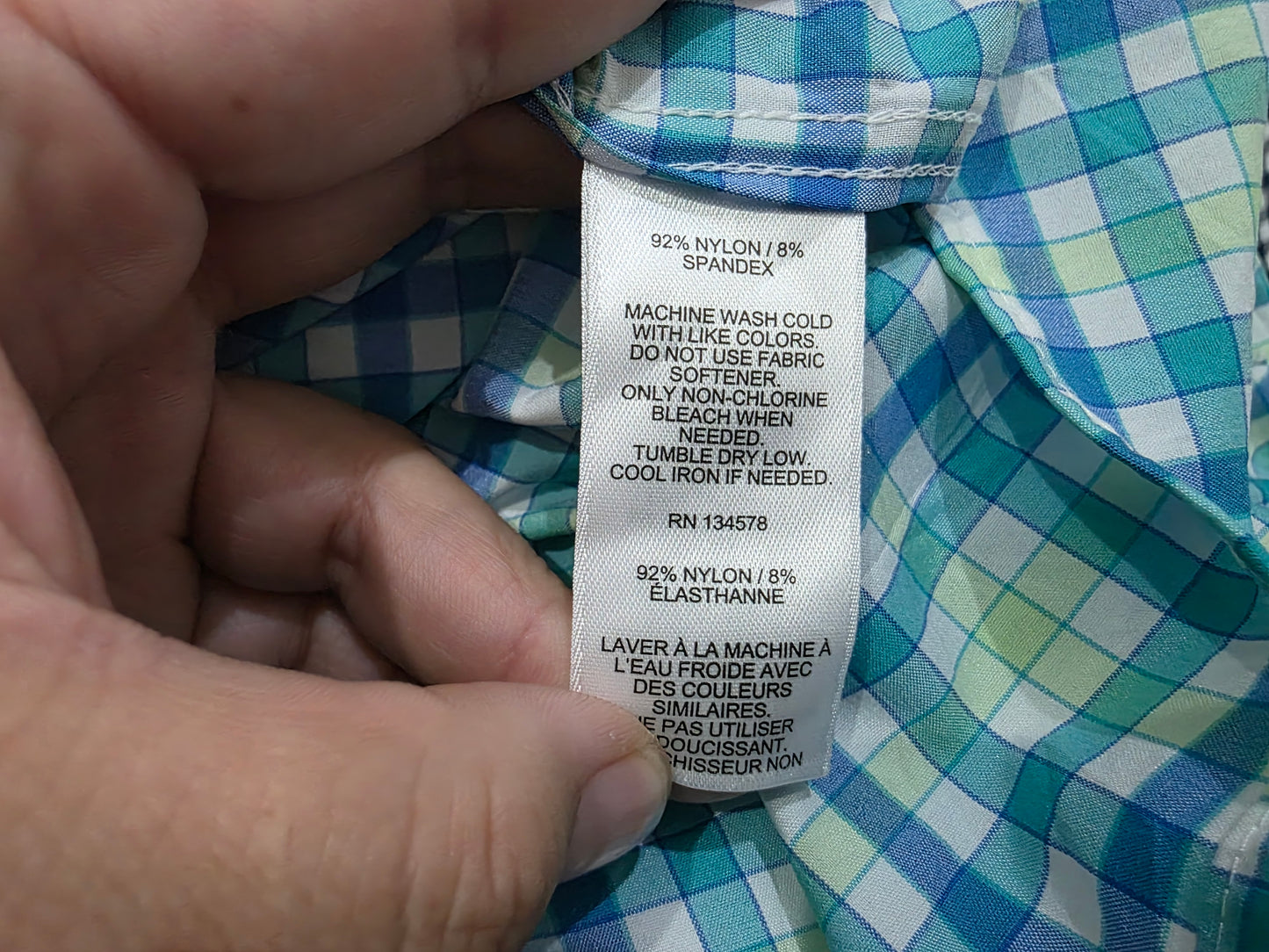 Camisa Vineyard Vines Xgrande Xl Cuadro Azul Y Verde