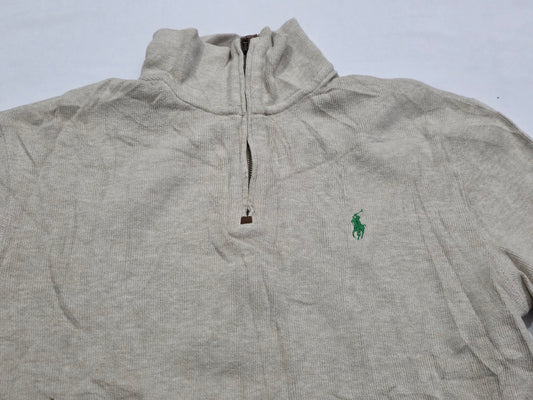 Sueter Ralph Lauren Chico S Cafe Pony Verde Cierre Corto