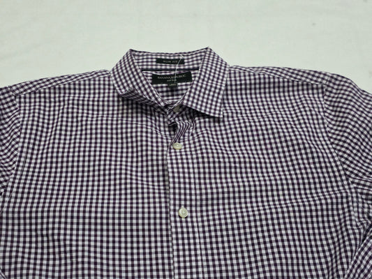 Camisa Banana Republic Mediana M Cuadro Morado Blanco