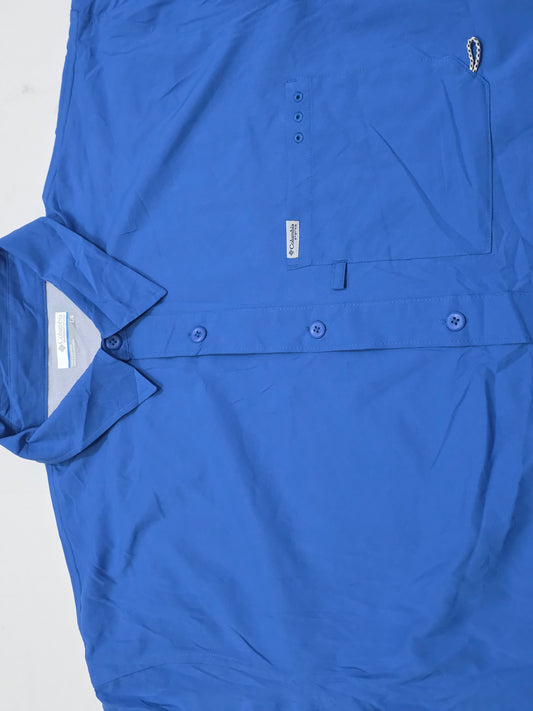 Camisa Columbia Grande L Azul