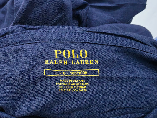 Playera Con Gorro Ralph Lauren Grande L Azul Manga Larga