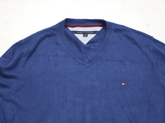 Sueter Tommy Hilfiger Grande L Azul Cuello V