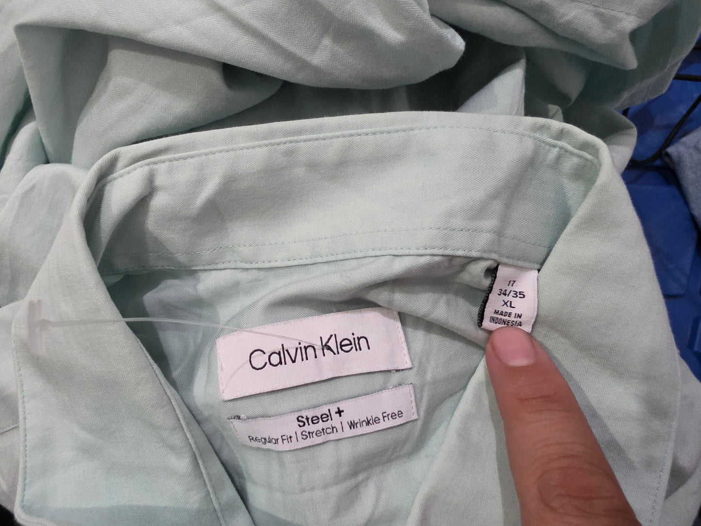 Camisa Calvin Klein Xgrande Xl Verde Menta