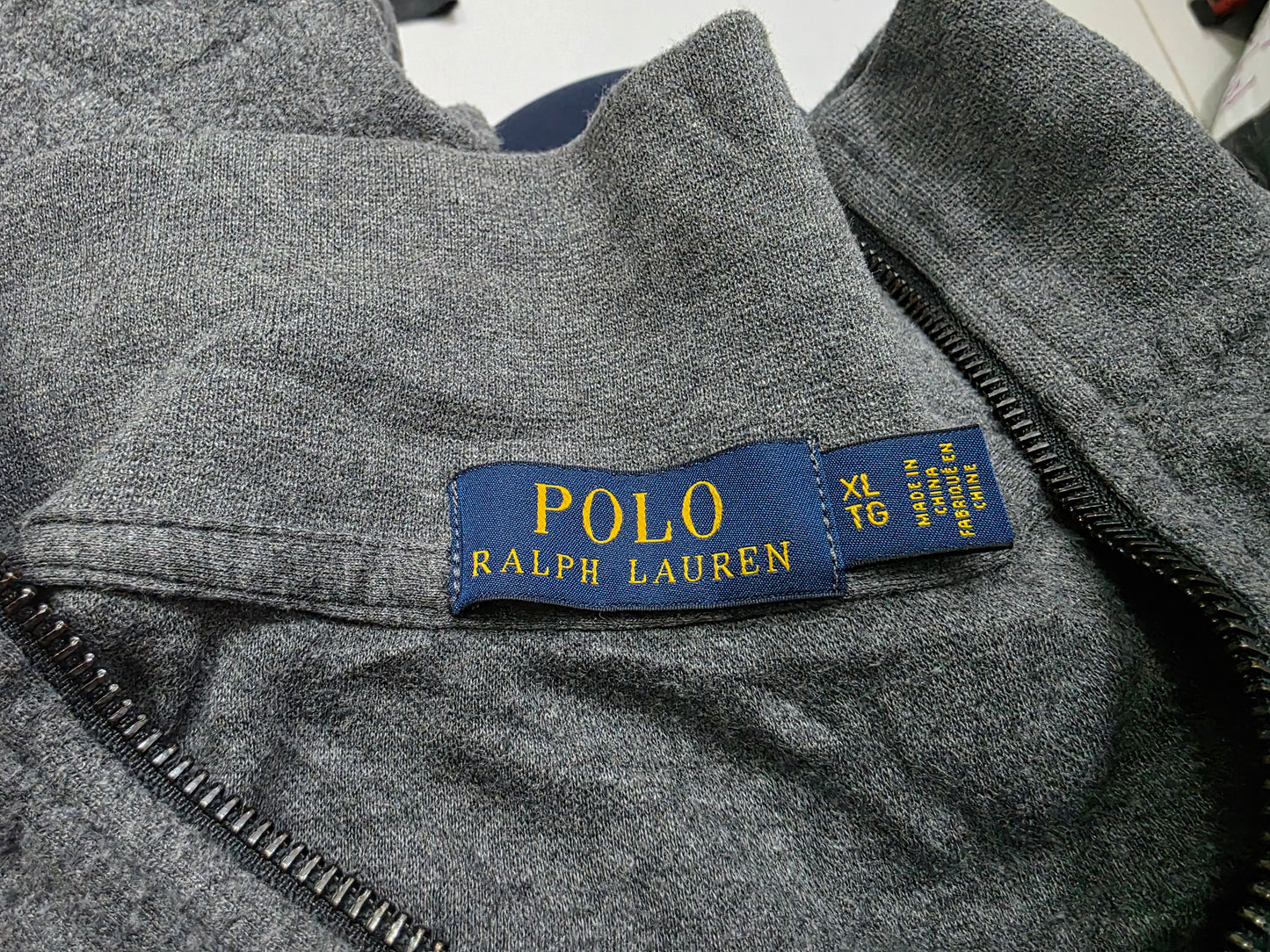 Sueter Con Cierre Ralph Lauren Xgrande Xl Gris Oscuro