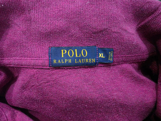 Sueter Ralph Lauren Xgrande Xl Vino Pony Verde Cierre Corto