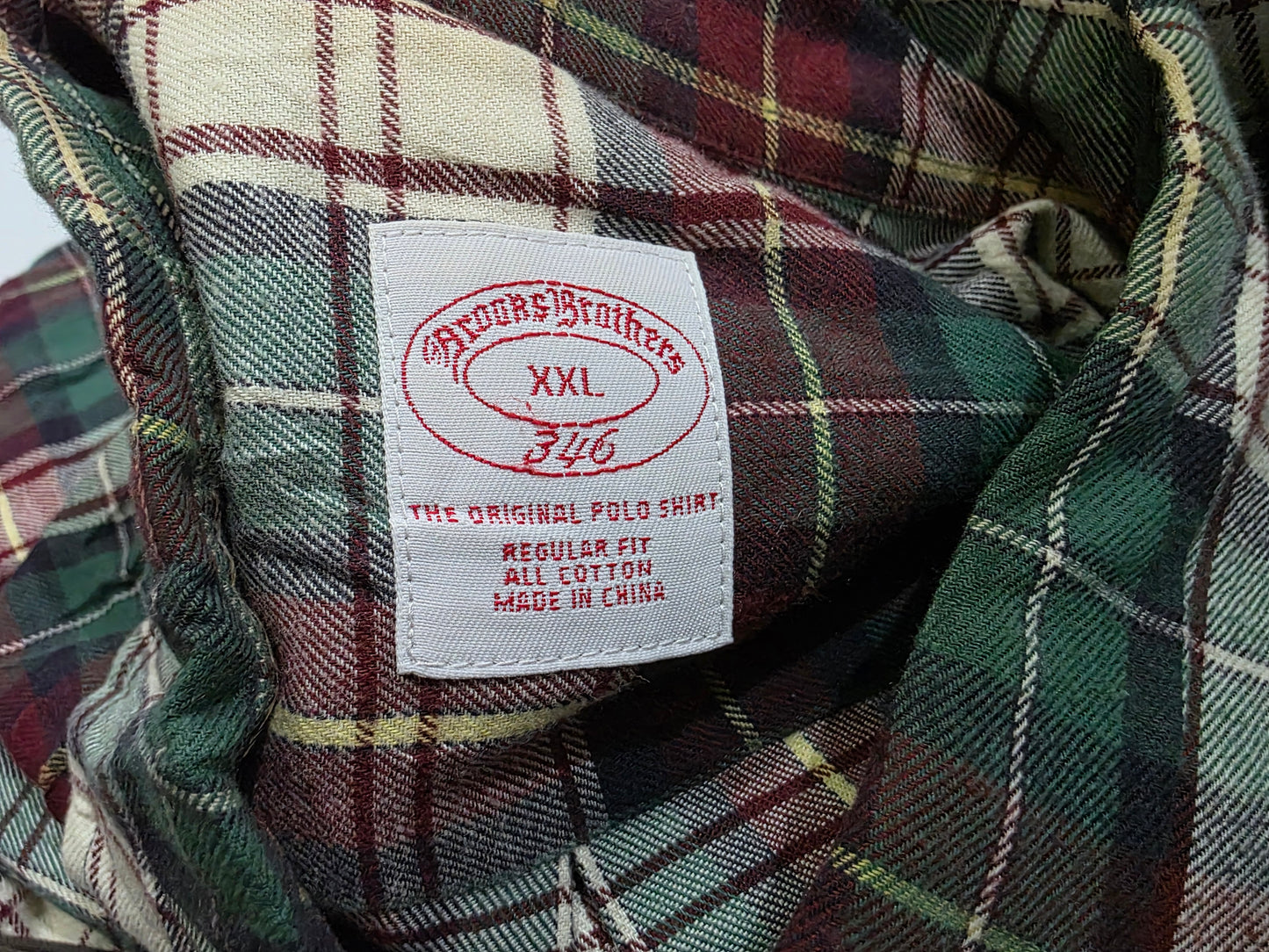 Camisa Brooks Brothers 2xl Cuadro Verde Y Cafe