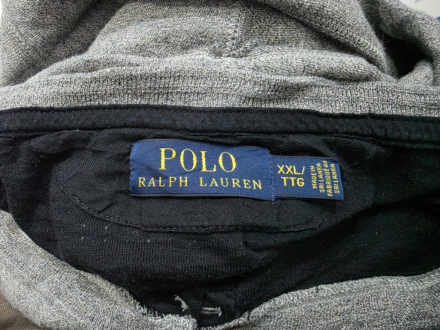 Playera Ralph Lauren 2xl Gris Manga Larga