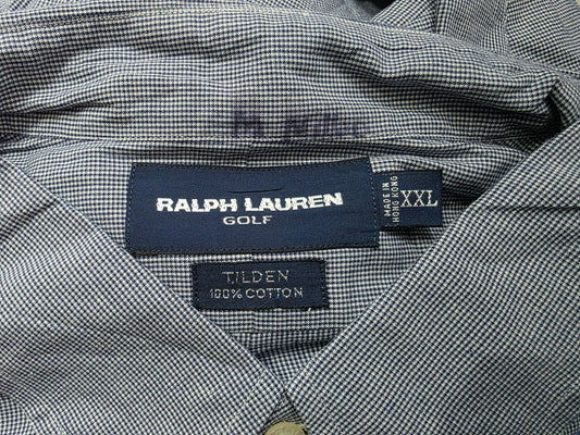 Camisa Ralph Lauren Tilden 2xl Azul Y Blanco Pony Azul