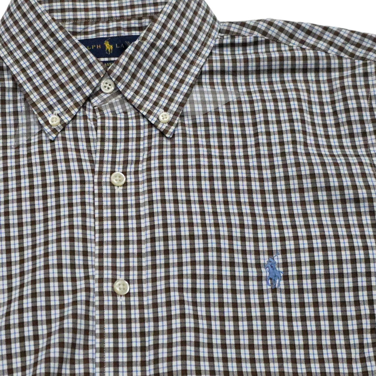Camisa Ralph Lauren Chica S Cuadro Cafe