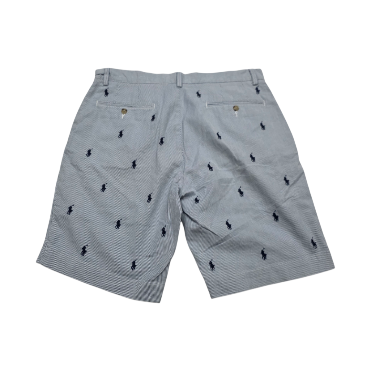Bermuda Ralph Lauren Talla 34 Azul Lineas Ponys