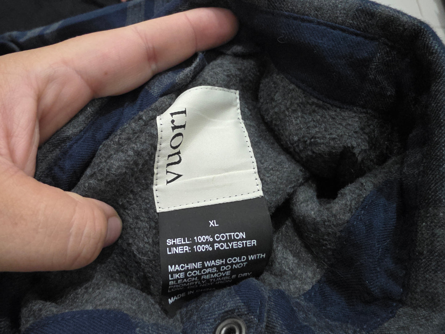 Camisa Gruesa Vuori Xgrande Xl Azul