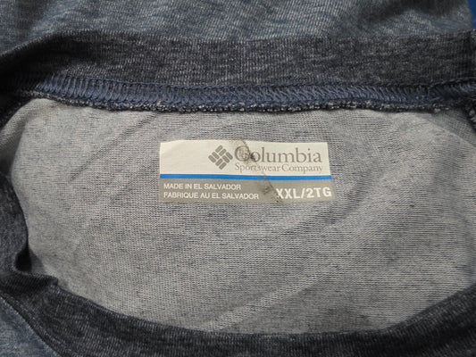 Playera Columbia 2xl Azul Manga Larga