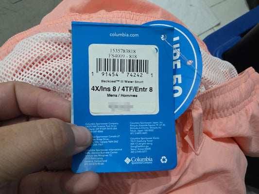 Bermuda Corta Columbia 4xl Rosa