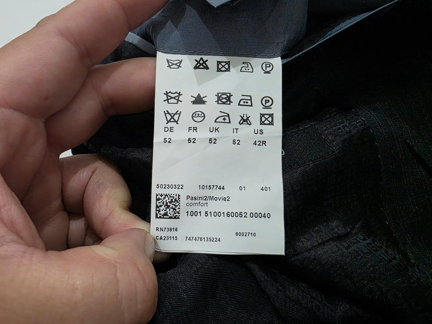 Saco Hugo Boss 42r Gris Oscuro Lineas